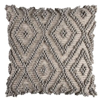 Rizzy Home Textured Diamond Geometric Throw Pillow