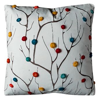 Rizzy Home Abstract Dimensional Tree Throw Pillow