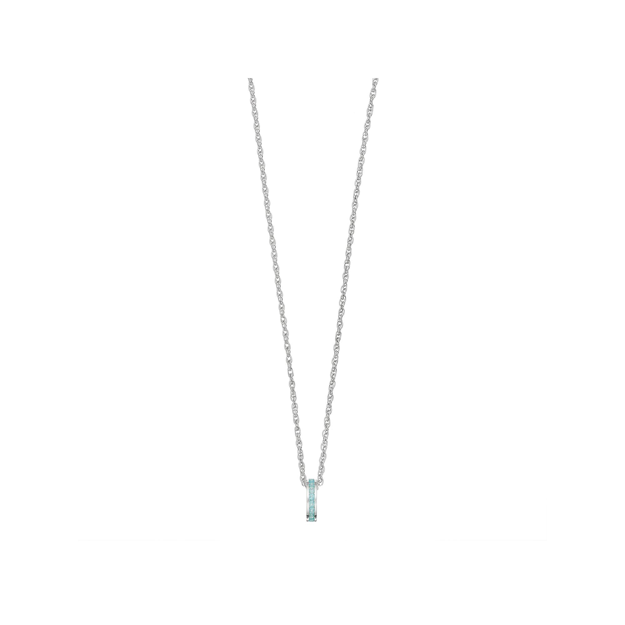 Traditions Jewelry Company Sterling Silver Channel-Set Apatite Birthstone 