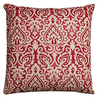 Rizzy Home Damask Burlap Throw Pillow