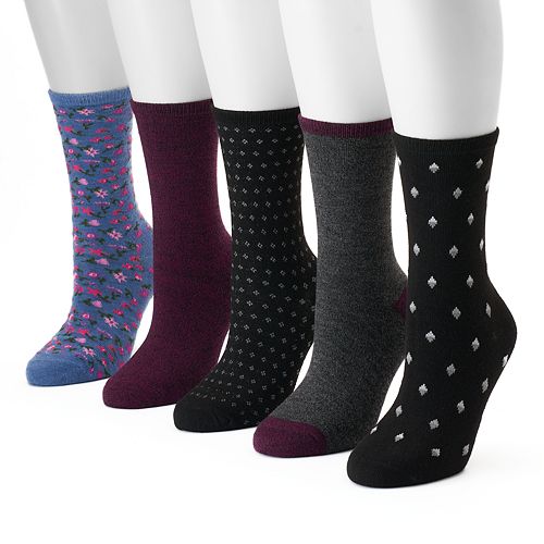 Women's SONOMA Goods for Life™ 5pk. Floral Crew Socks