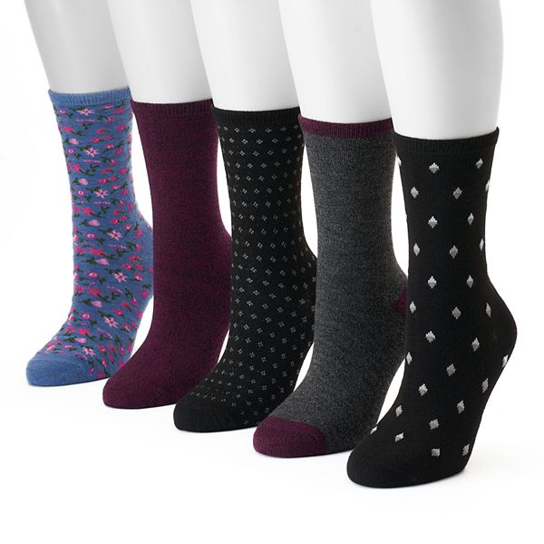Women's SONOMA Goods for Life™ 5pk. Floral Crew Socks