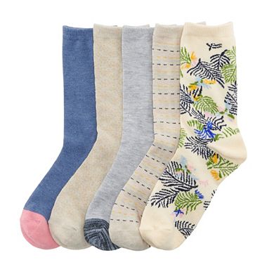 Women's Sonoma Goods For Life® 5-pk. Solid Crew Socks