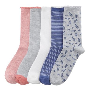 Women's Sonoma Goods For Life® 5-pk. Solid Crew Socks