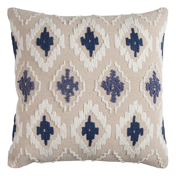 Rizzy Home Diamonds Geometric Textured Throw Pillow