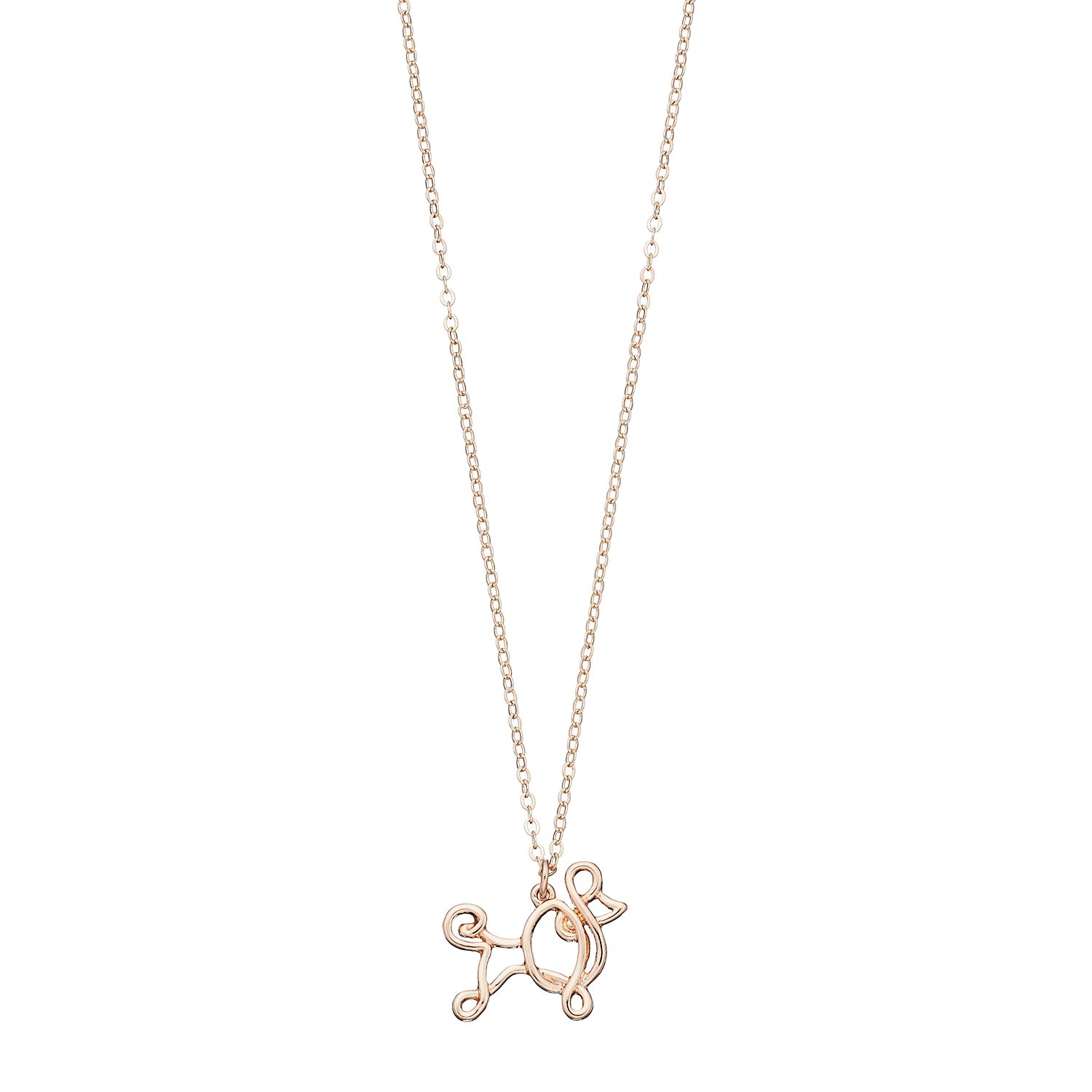 poodle pendant necklace