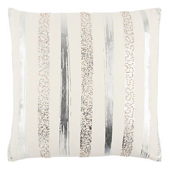 Rizzy Home Metallic Stripe Throw Pillow