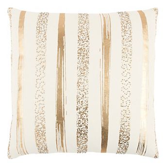 Rizzy Home Metallic Stripe Throw Pillow