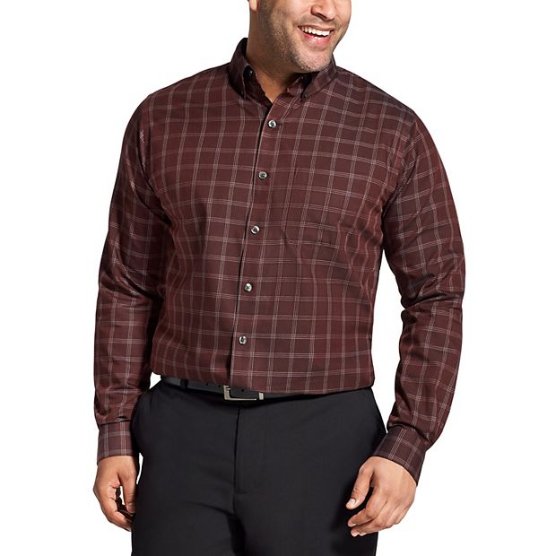 Van Heusen Men's Big and Tall Wrinkle Free Long Sleeve Button Down