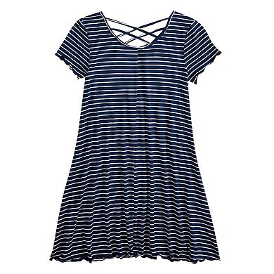 Girls 7-16 & Plus Size SO® Strappy Crisscross T-Shirt Dress