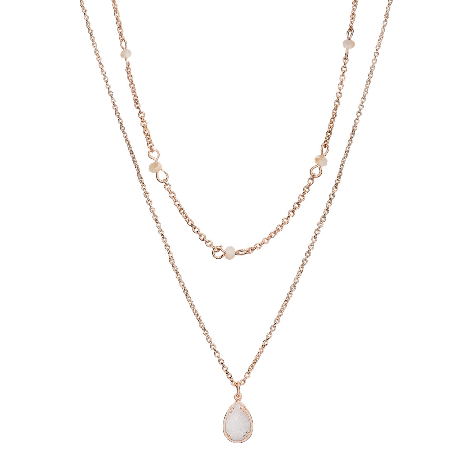 Image for LC Lauren Conrad Double Strand Oval Pendant Necklace at Kohl's.