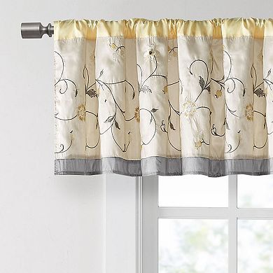 Madison Park Belle Embroidered Window Valance
