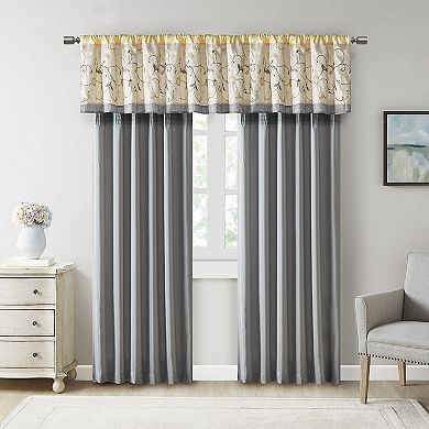 Madison Park Belle Embroidered Window Valance