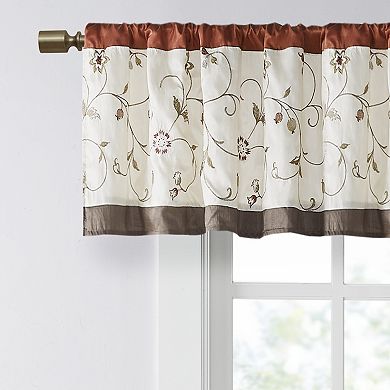 Madison Park Belle Embroidered Window Valance