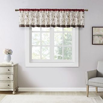 Madison Park Belle Embroidered Window Valance