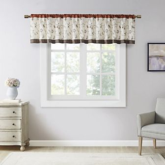 Madison Park Belle Embroidered Window Valance