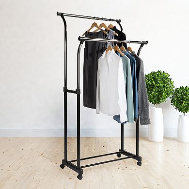 Richards Flared Double Rolling Garment Rack