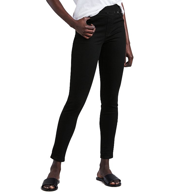 UPC 191291815258 product image for Women's Levi's Pull-On Skinny Jeans, Size: 33(Us 16)M, Black | upcitemdb.com