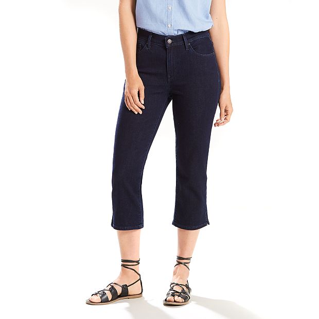 LEVI'S Womens Eve Capri Jeans W31 L17 Blue Linen, Vintage & Second-Hand  Clothing Online