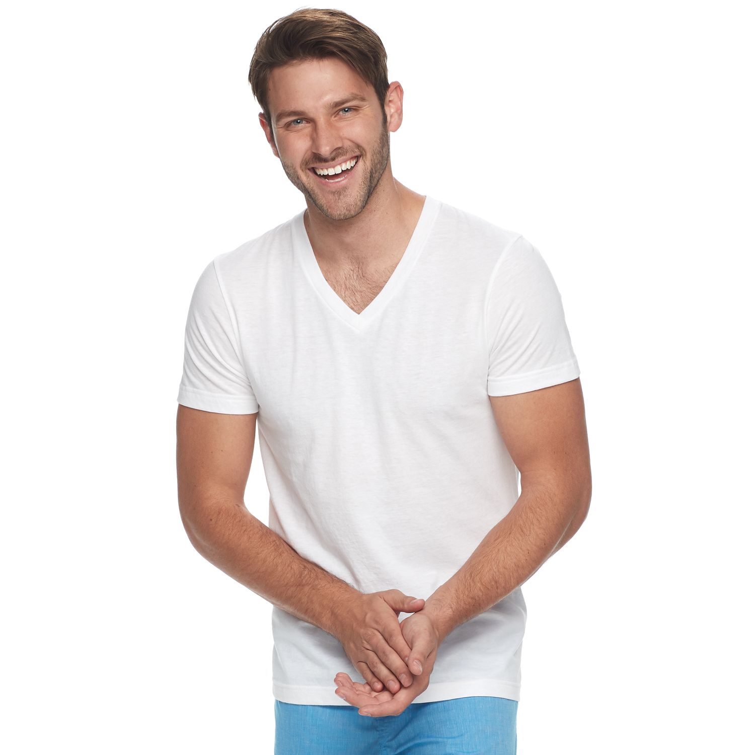 reebok v neck t shirts mens