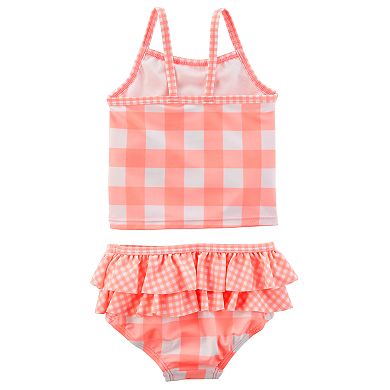 Baby Girl Carter's Checkered Swimsuit & Cover-Up Set