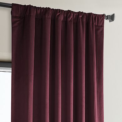 EFF Heritage Plush Velvet Room Darkening Curtain Panel