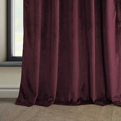 EFF Heritage Plush Velvet Room Darkening Curtain Panel