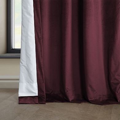 EFF Heritage Plush Velvet Room Darkening Curtain Panel