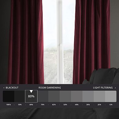 EFF Heritage Plush Velvet Room Darkening Curtain Panel