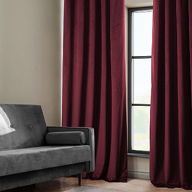EFF Heritage Plush Velvet Room Darkening Curtain Panel