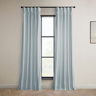 EFF Heritage Plush Velvet Room Darkening Curtain Panel
