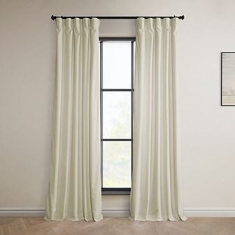 EFF Heritage Plush Velvet Room Darkening Curtain Panel