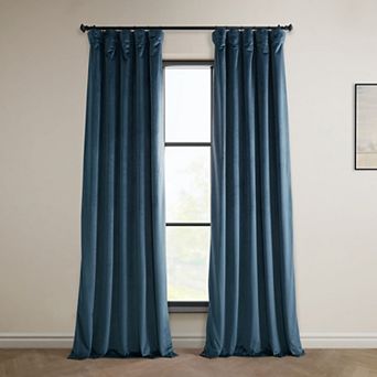 EFF Heritage Plush Velvet Room Darkening Curtain Panel