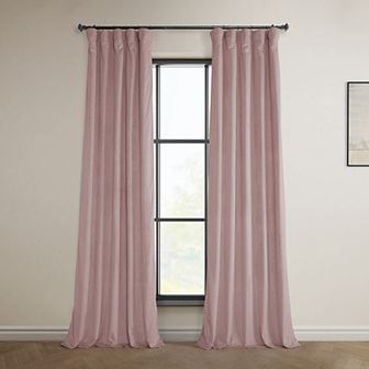 EFF Heritage Plush Velvet Room Darkening Curtain Panel