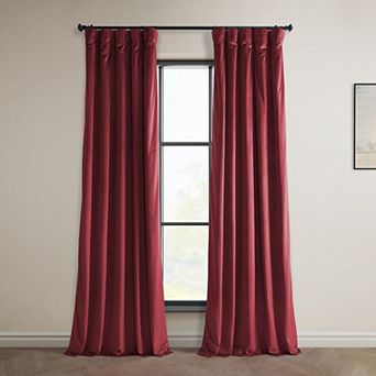 EFF Heritage Plush Velvet Room Darkening Curtain Panel