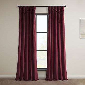 EFF Heritage Plush Velvet Room Darkening Curtain Panel