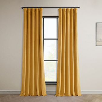 EFF Heritage Plush Velvet Room Darkening Curtain Panel