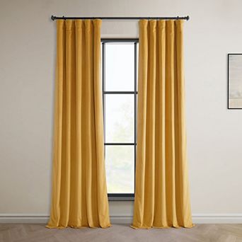 EFF Heritage Plush Velvet Room Darkening Curtain Panel