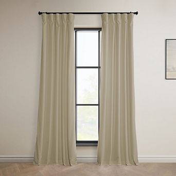 EFF Heritage Plush Velvet Room Darkening Curtain Panel