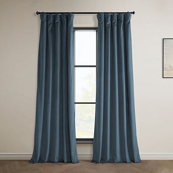 EFF Heritage Plush Velvet Room Darkening Curtain Panel
