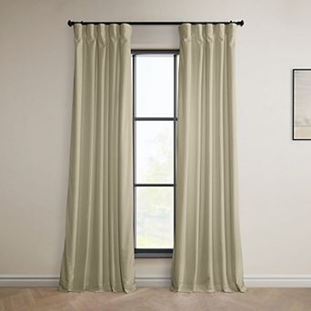 EFF Heritage Plush Velvet Room Darkening Curtain Panel