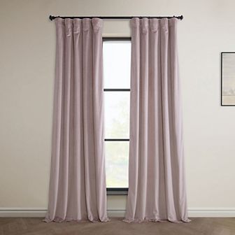 EFF Heritage Plush Velvet Room Darkening Curtain Panel