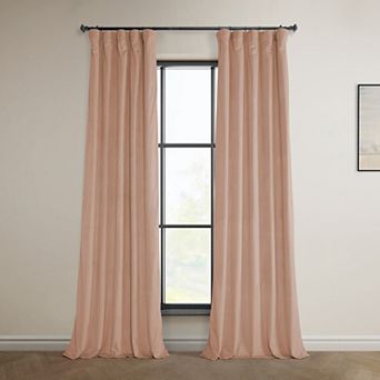 EFF Heritage Plush Velvet Room Darkening Curtain Panel
