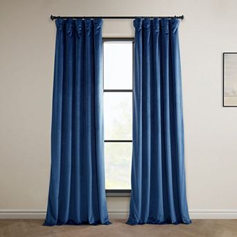 EFF Heritage Plush Velvet Room Darkening Curtain Panel