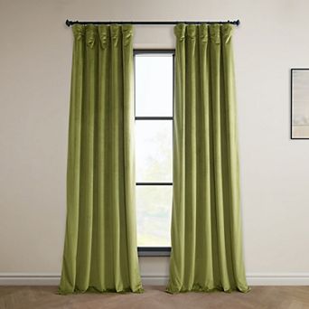 EFF Heritage Plush Velvet Room Darkening Curtain Panel