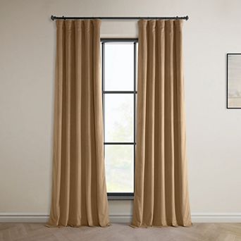EFF Heritage Plush Velvet Room Darkening Curtain Panel