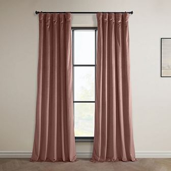 EFF Heritage Plush Velvet Room Darkening Curtain Panel