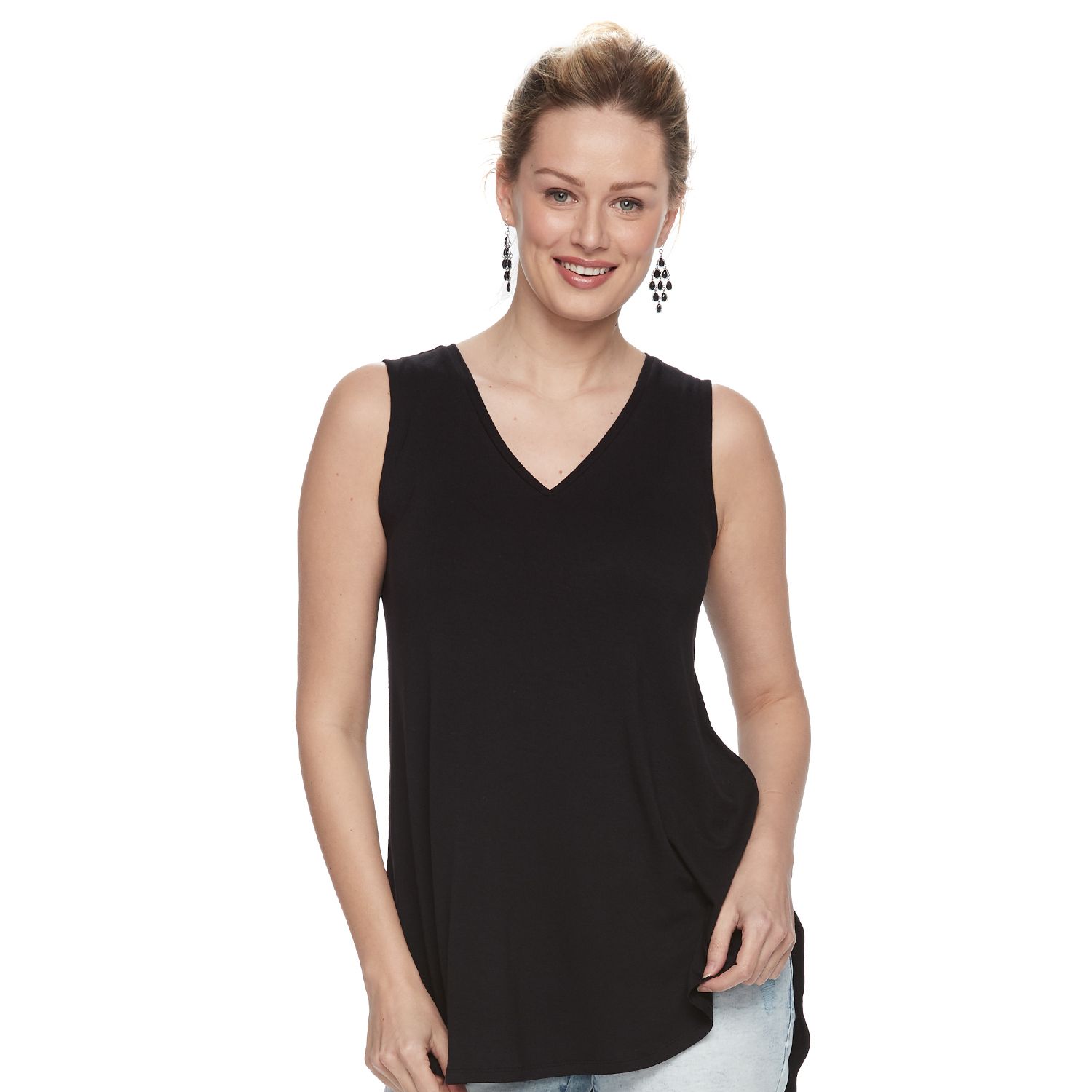 long black tunic tank top