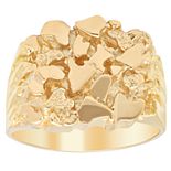 Men's 14k Gold Over Silver Nugget Ring