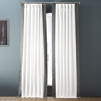 EFF 1-Panel Popcorn Vertical Colorblock Panama Curtain